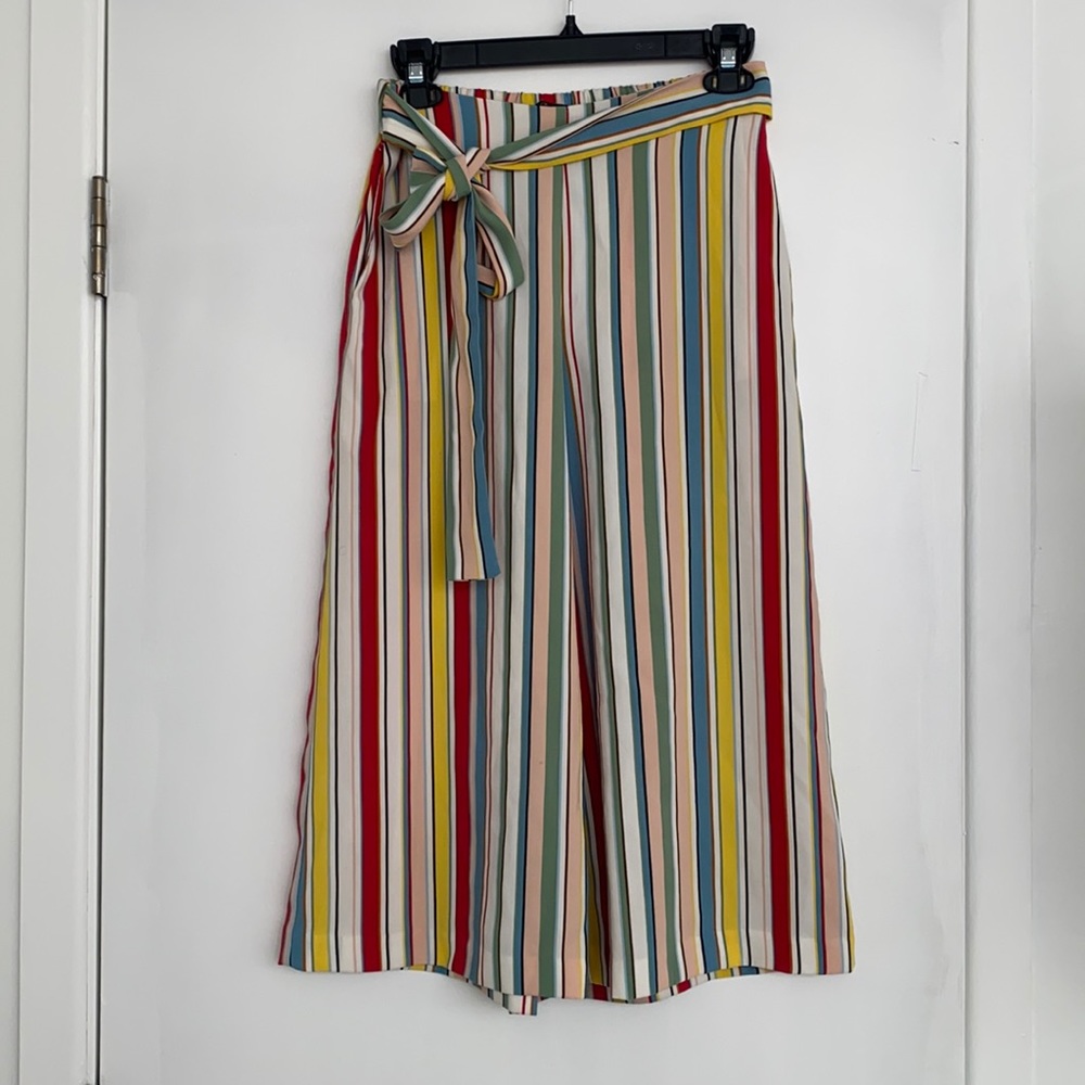 Zara Striped Wide Leg Coulettes